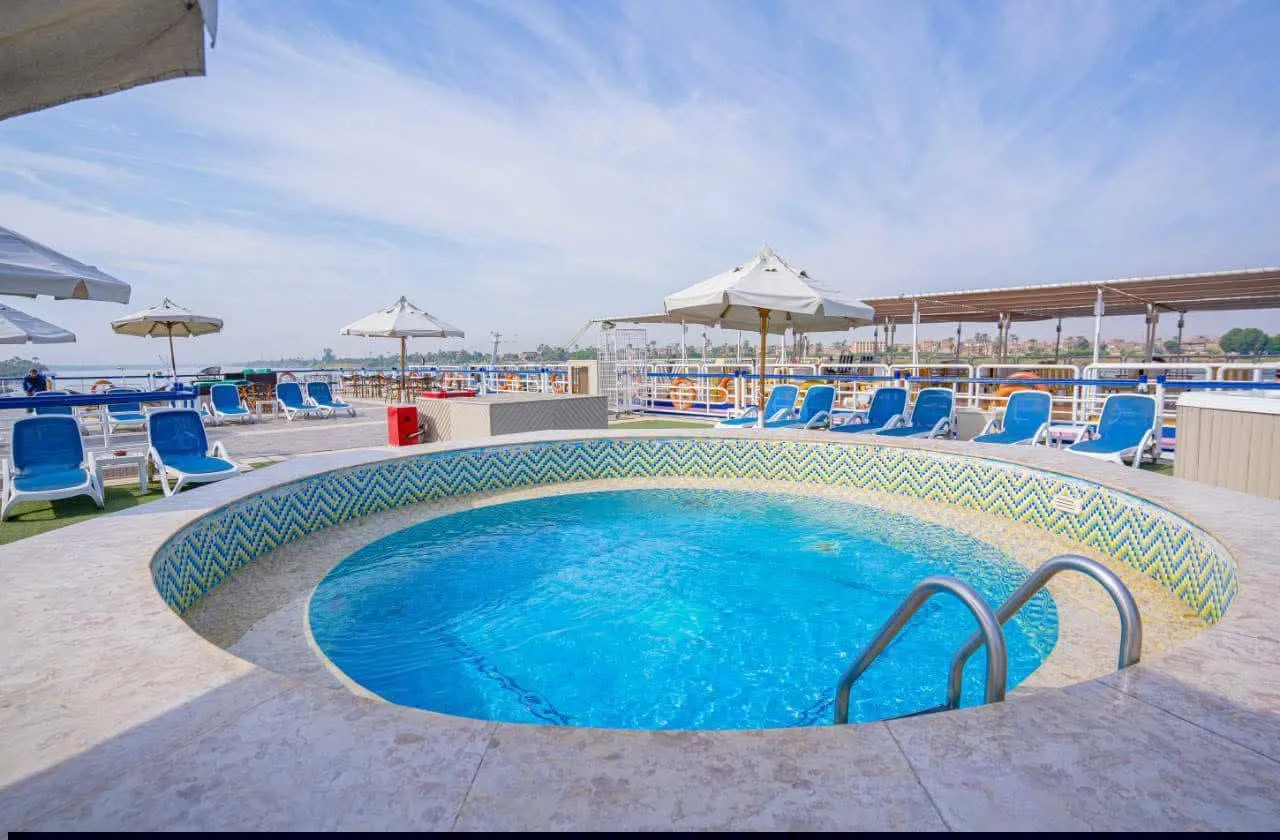 Sun deck of the Al Nabilatan Nile Cruise Nile cruise