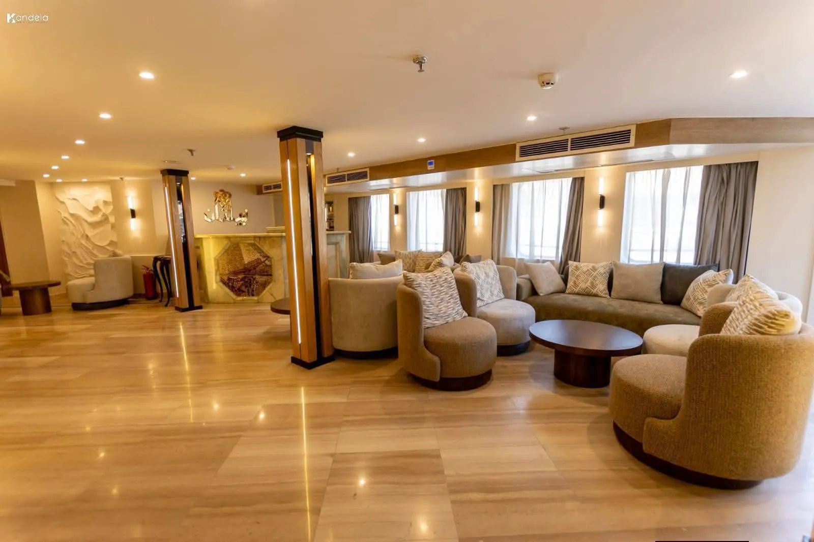Lounge aboard the Al Nabilatan Nile Cruise Nile cruise