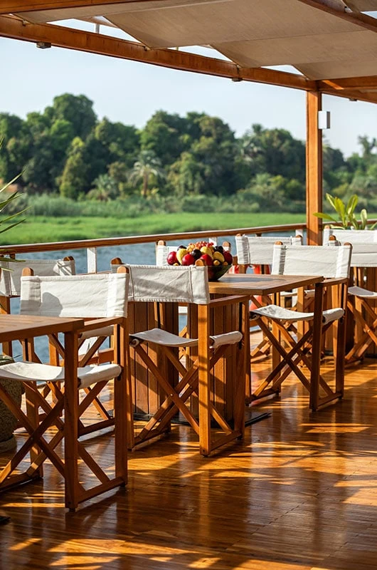 Sun deck of the Alexander The Great Nile Cruise Nile cruise