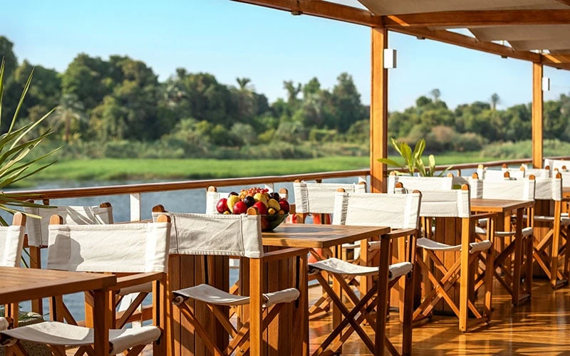 Sun deck of the Alexander The Great Nile Cruise Nile cruise