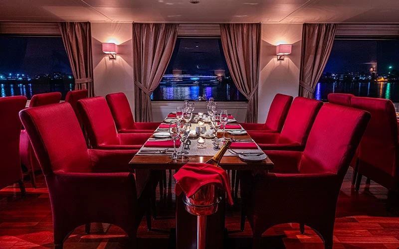 Restaurant aboard the Alexander The Great Nile Cruise Nile cruise