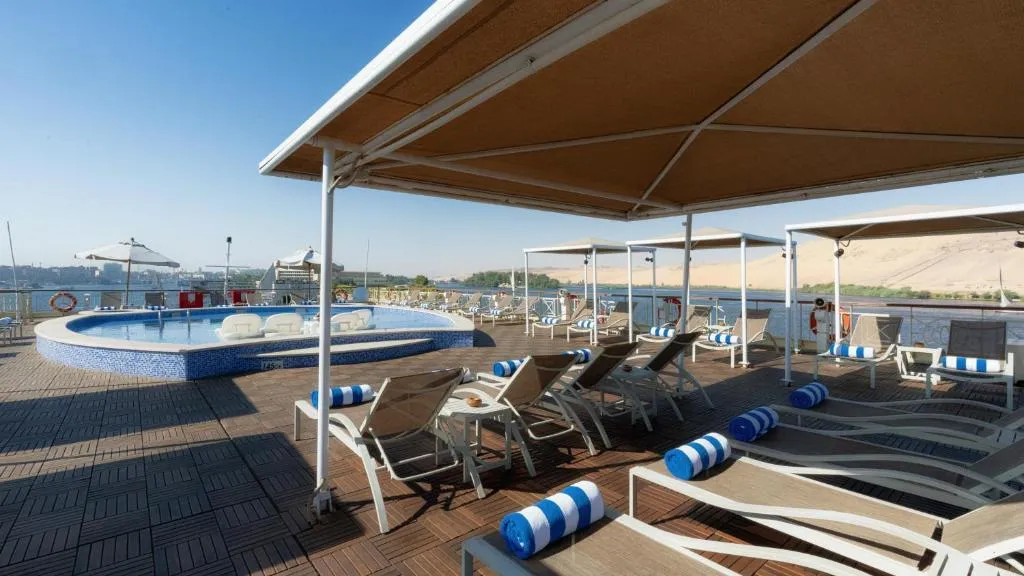 Sun deck of the Orient Grand Rose Nile Cruise Nile cruise
