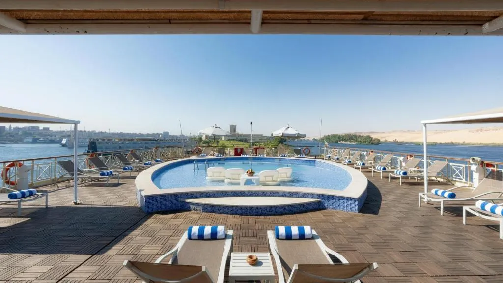 Sun deck of the Orient Grand Rose Nile Cruise Nile cruise