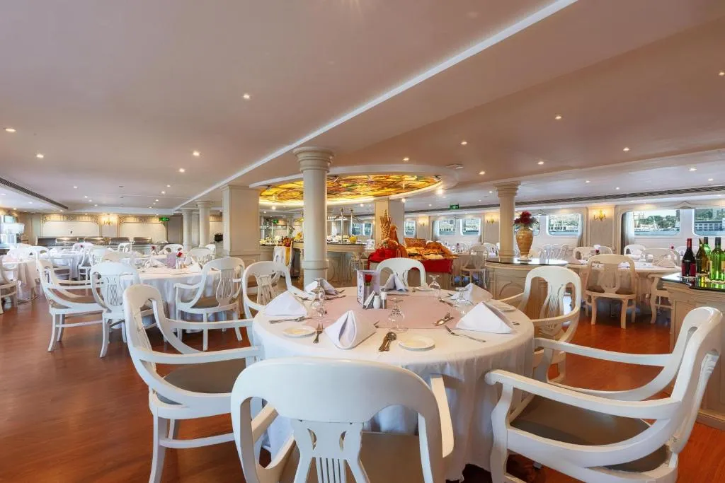 Restaurant aboard the Orient Grand Rose Nile Cruise Nile cruise