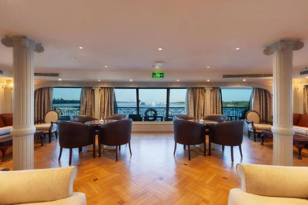 Lounge aboard the Orient Grand Rose Nile Cruise Nile cruise