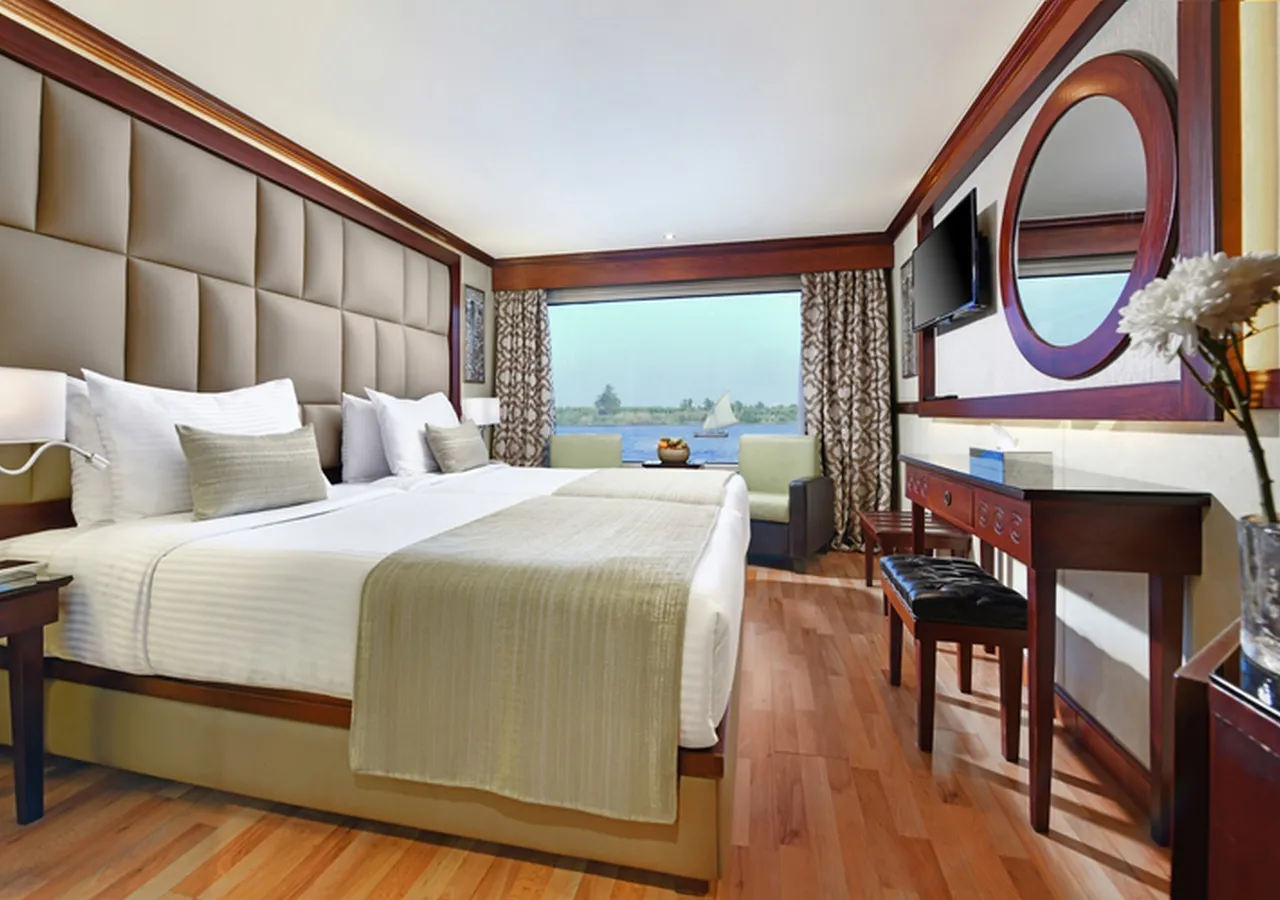 Cabin aboard the Kon Tiki Nile cruise