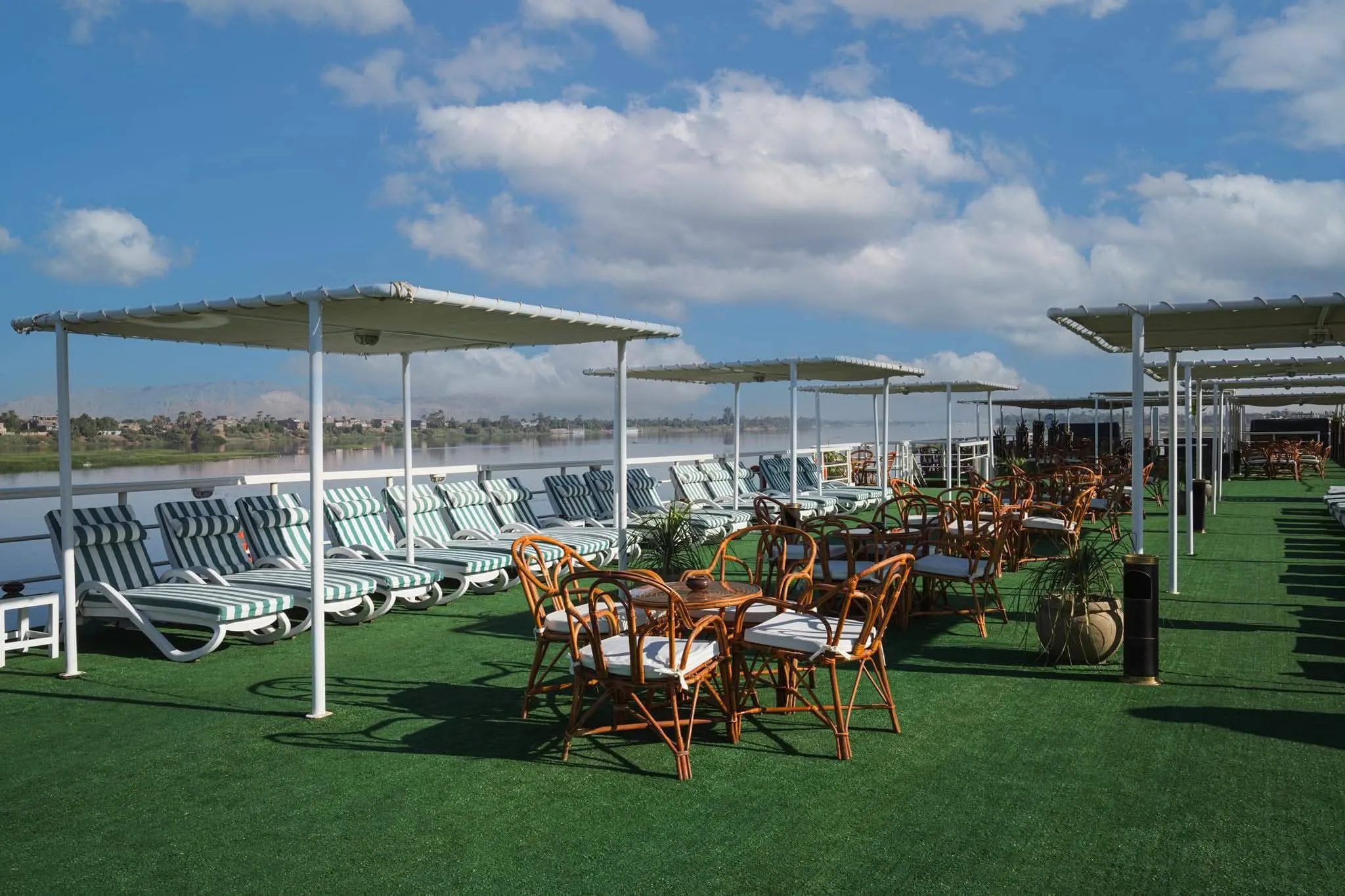Sun deck of the MS Nile Admiral Nile Cruise Nile cruise