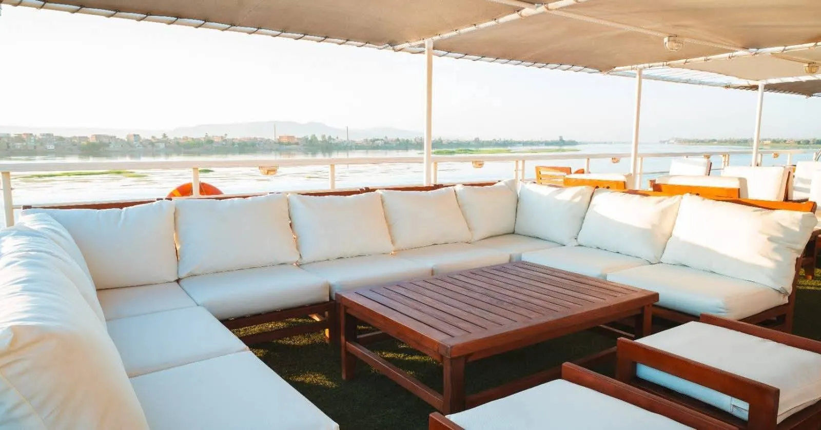 Sun deck of the MS Nile Admiral Nile Cruise Nile cruise