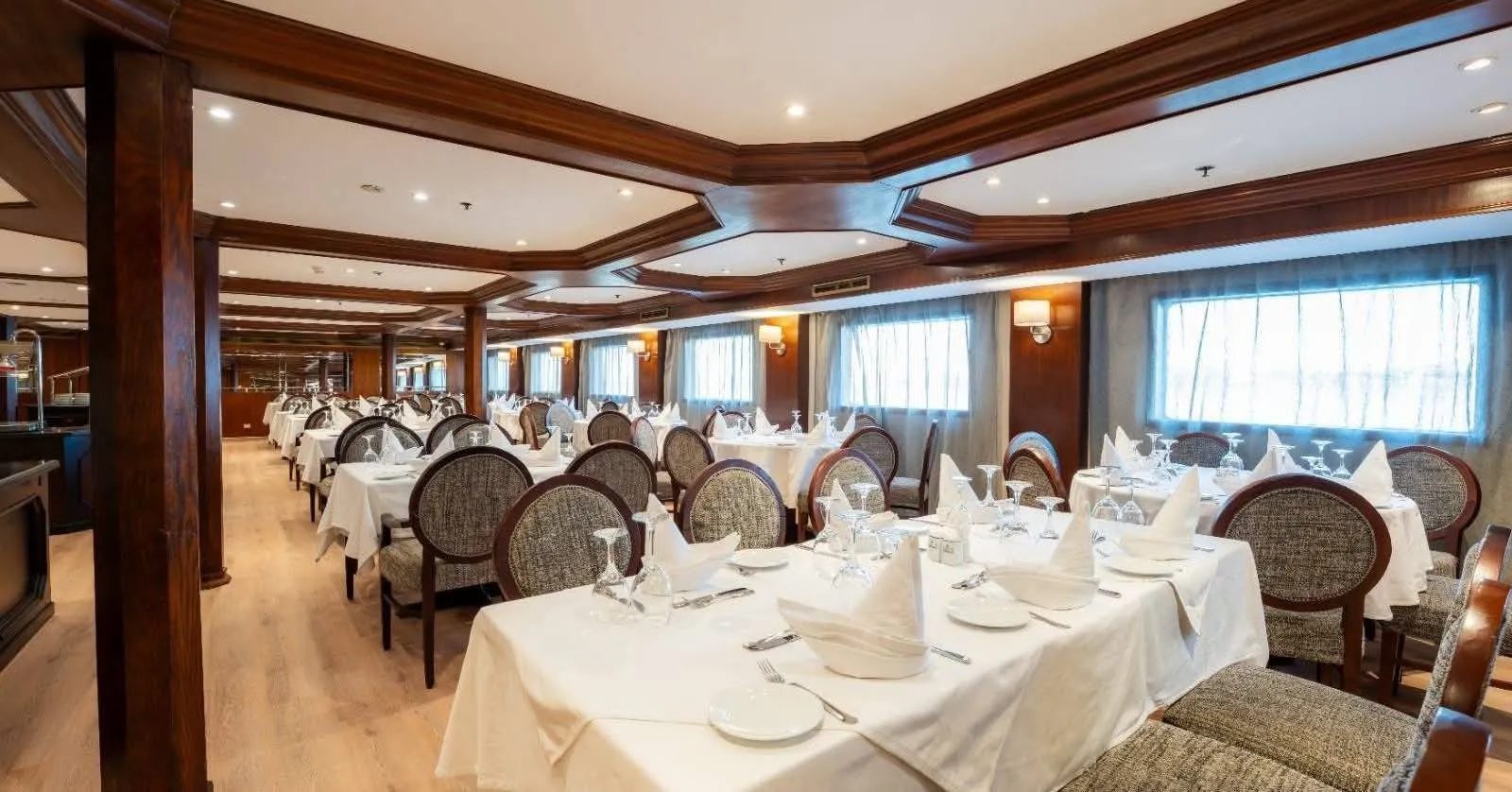 Restaurant aboard the MS Nile Admiral Nile Cruise Nile cruise