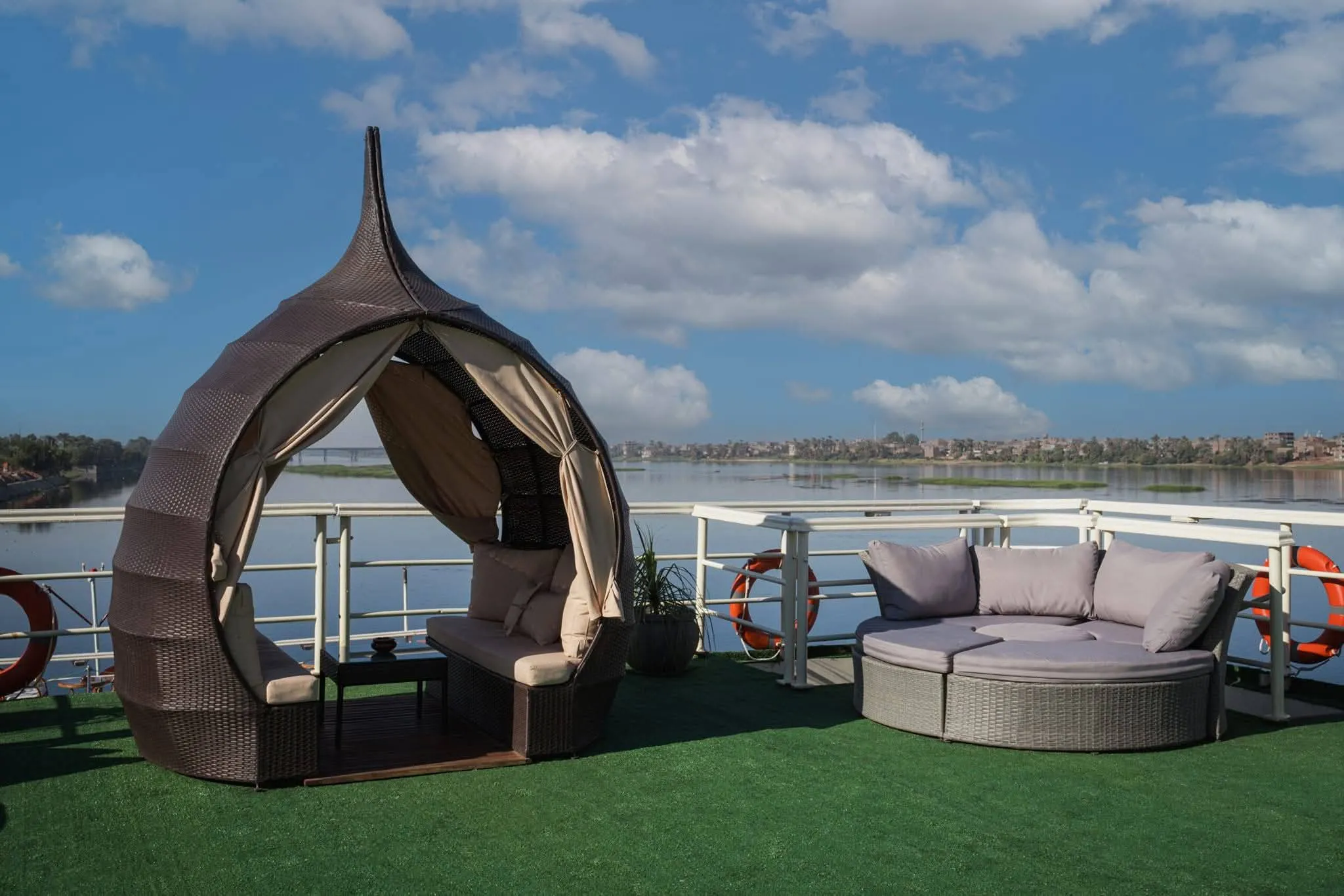 Sun deck of the MS Nile Admiral Nile Cruise Nile cruise