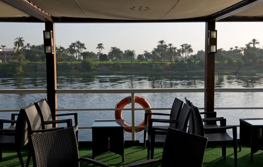 Sun deck of the MS Nile Commodore Nile Cruise Nile cruise