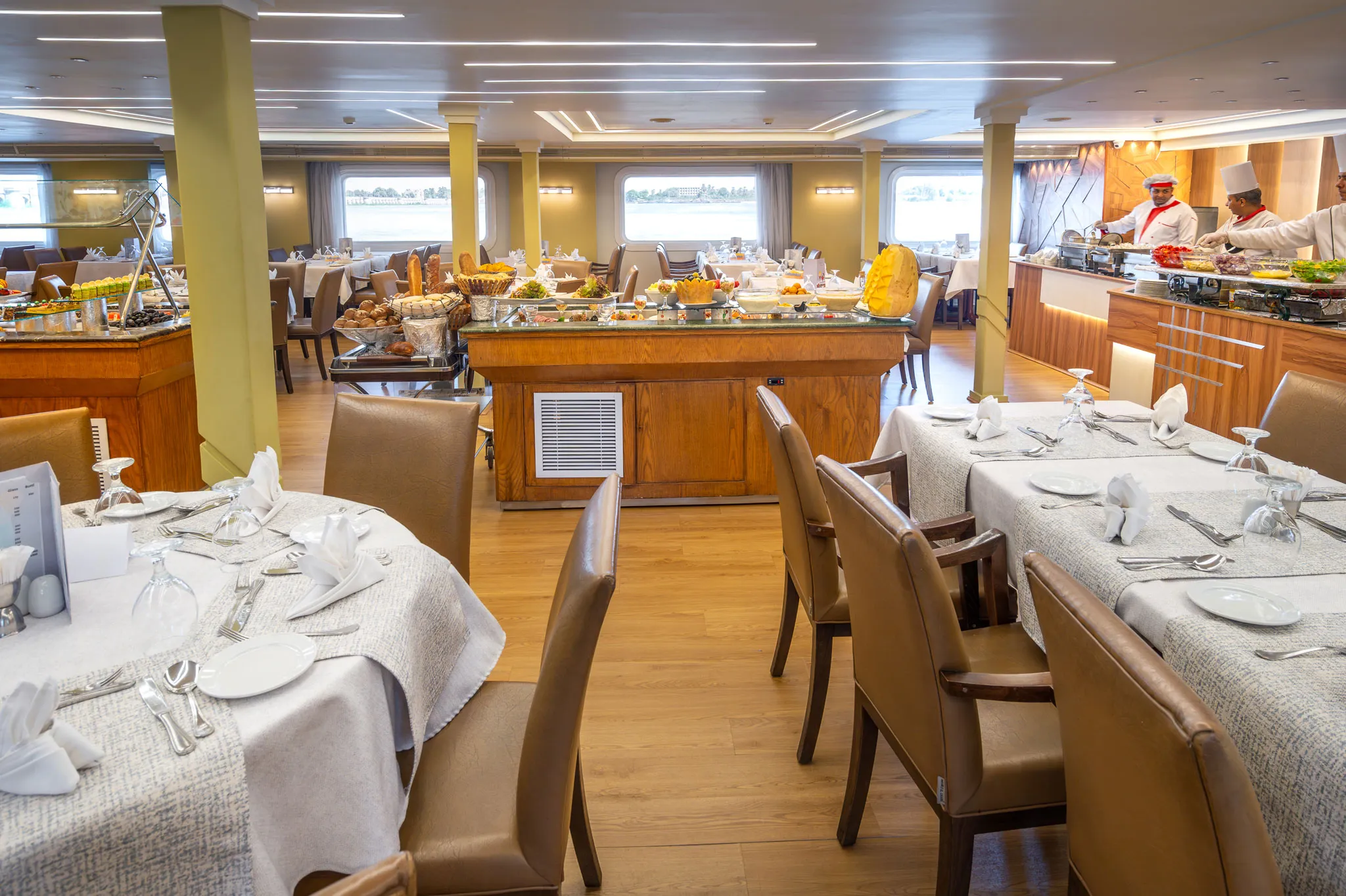 Restaurant aboard the HS Solaris I Nile Cruise Nile cruise