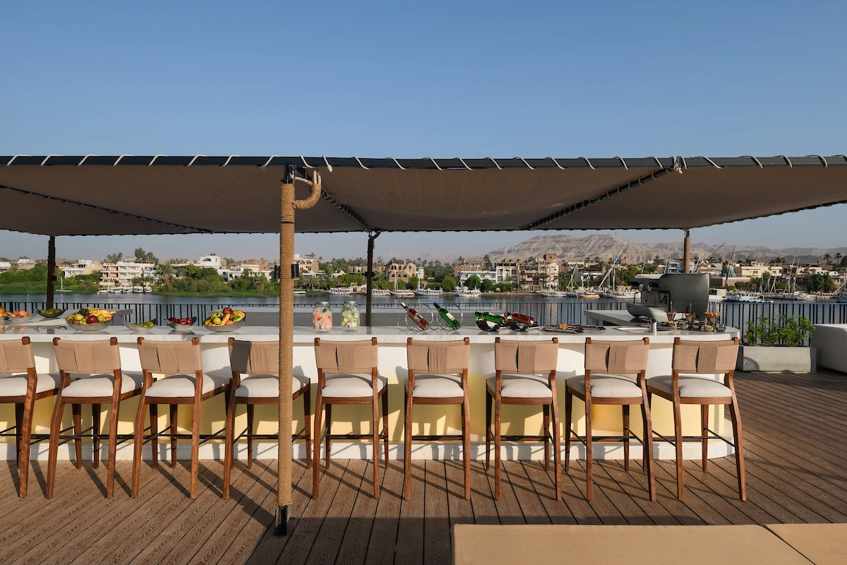 Sun deck of the Soleil Nile Cruise Nile cruise