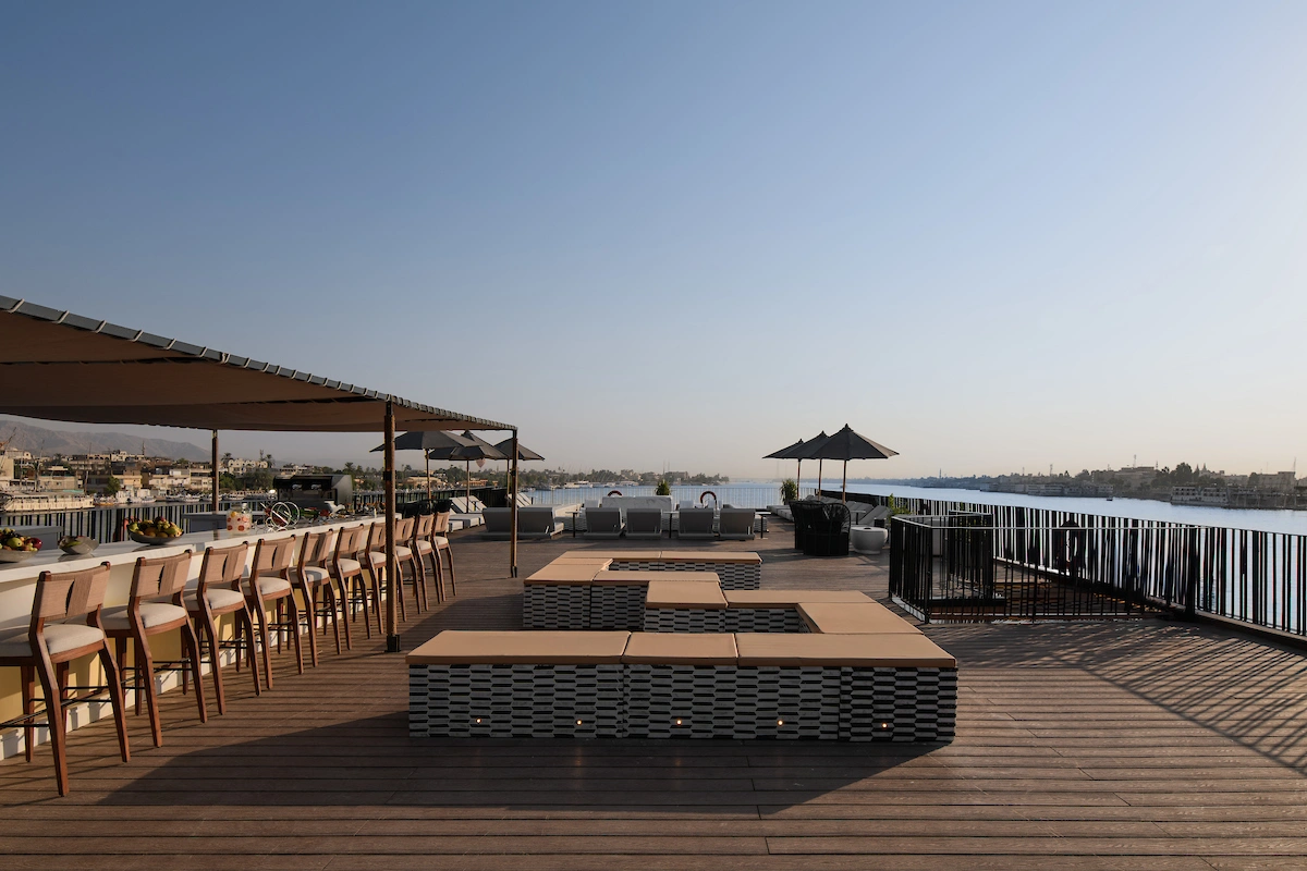 Sun deck of the Soleil Nile Cruise Nile cruise
