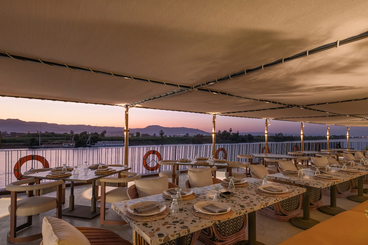 Sun deck of the Soleil Nile Cruise Nile cruise