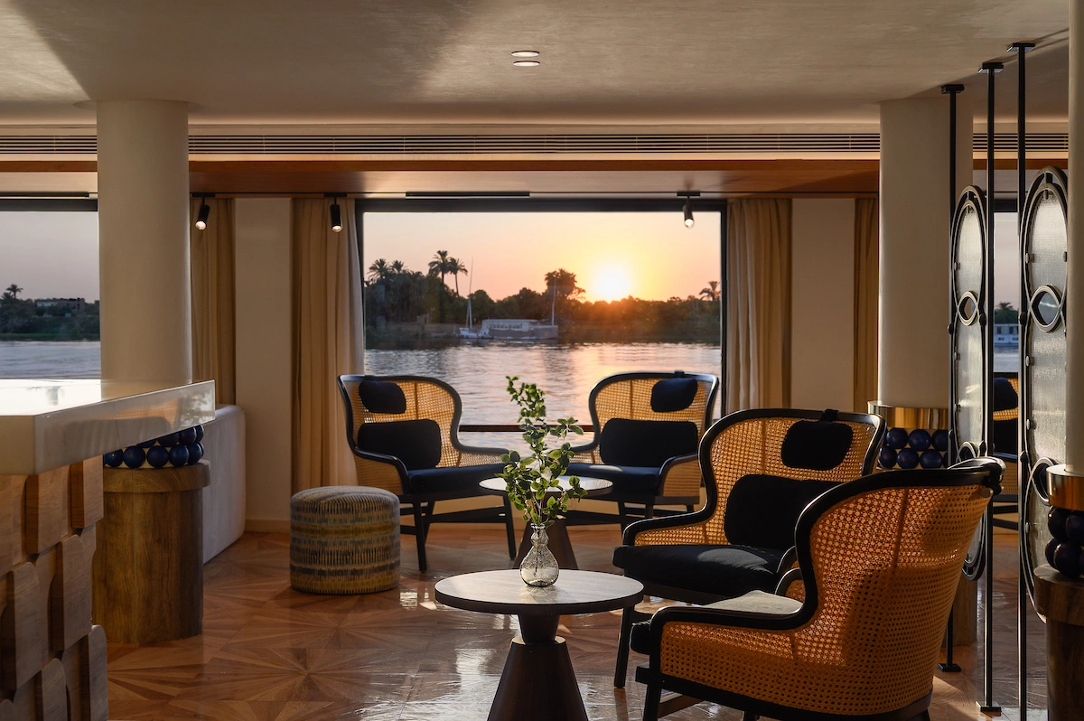 Lounge aboard the Soleil Nile Cruise Nile cruise