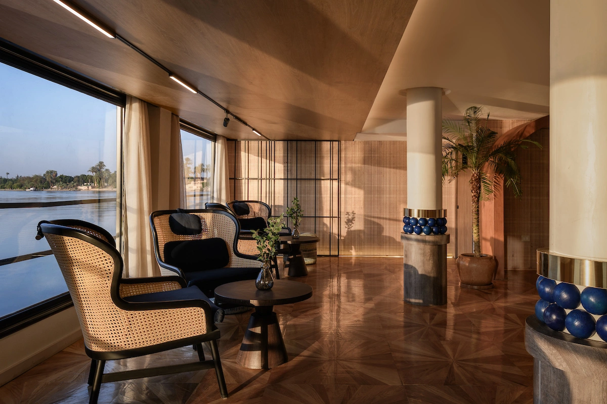 Lounge aboard the Soleil Nile Cruise Nile cruise