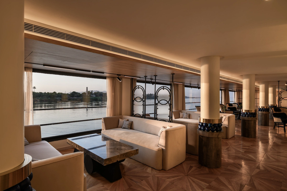 Lounge aboard the Soleil Nile Cruise Nile cruise