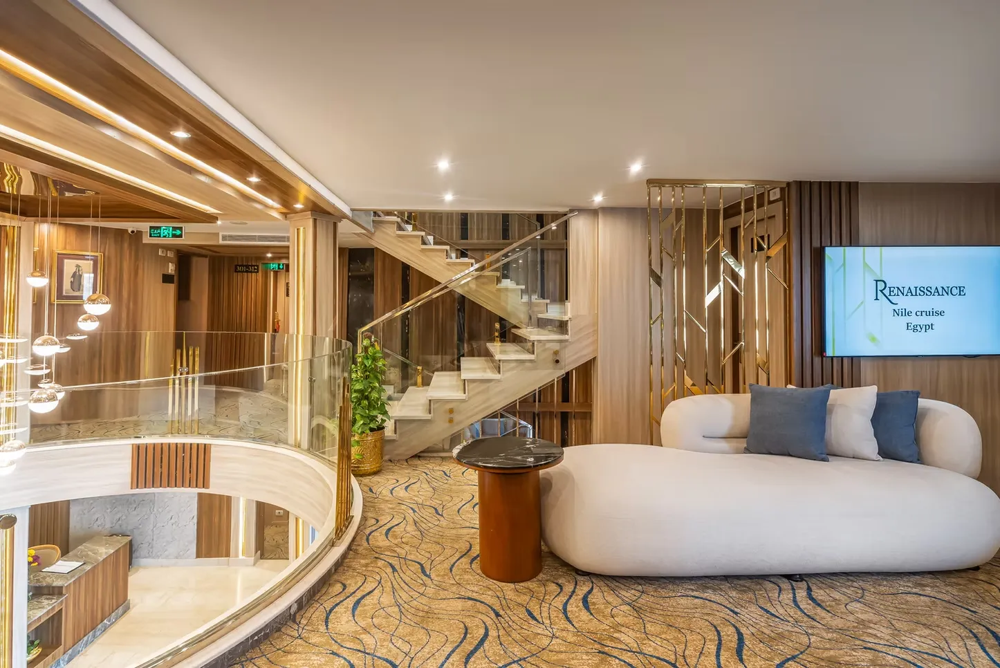 Lobby of the MS Renaissance Nile Cruise Nile cruise