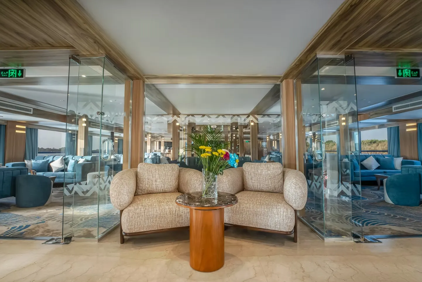 Lounge aboard the MS Renaissance Nile Cruise Nile cruise