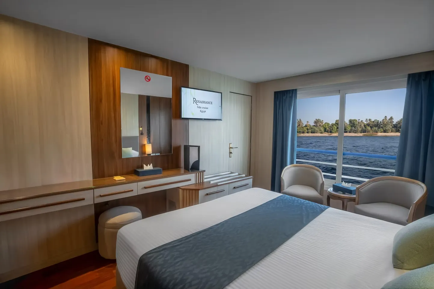 Cabin aboard the MS Renaissance Nile Cruise Nile cruise