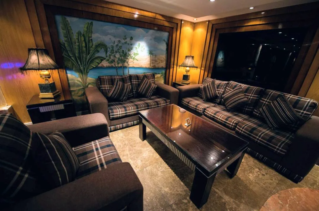 Lounge aboard the La Terrasse Nile Cruise Nile cruise