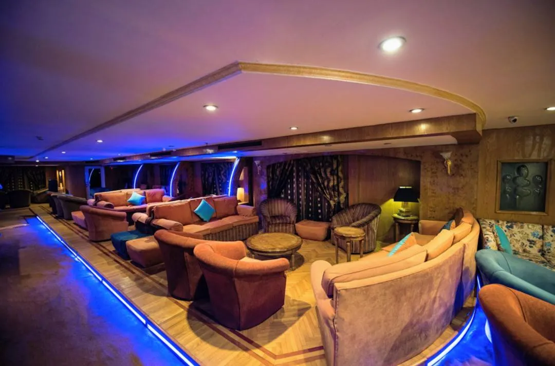 Lounge aboard the La Terrasse Nile Cruise Nile cruise