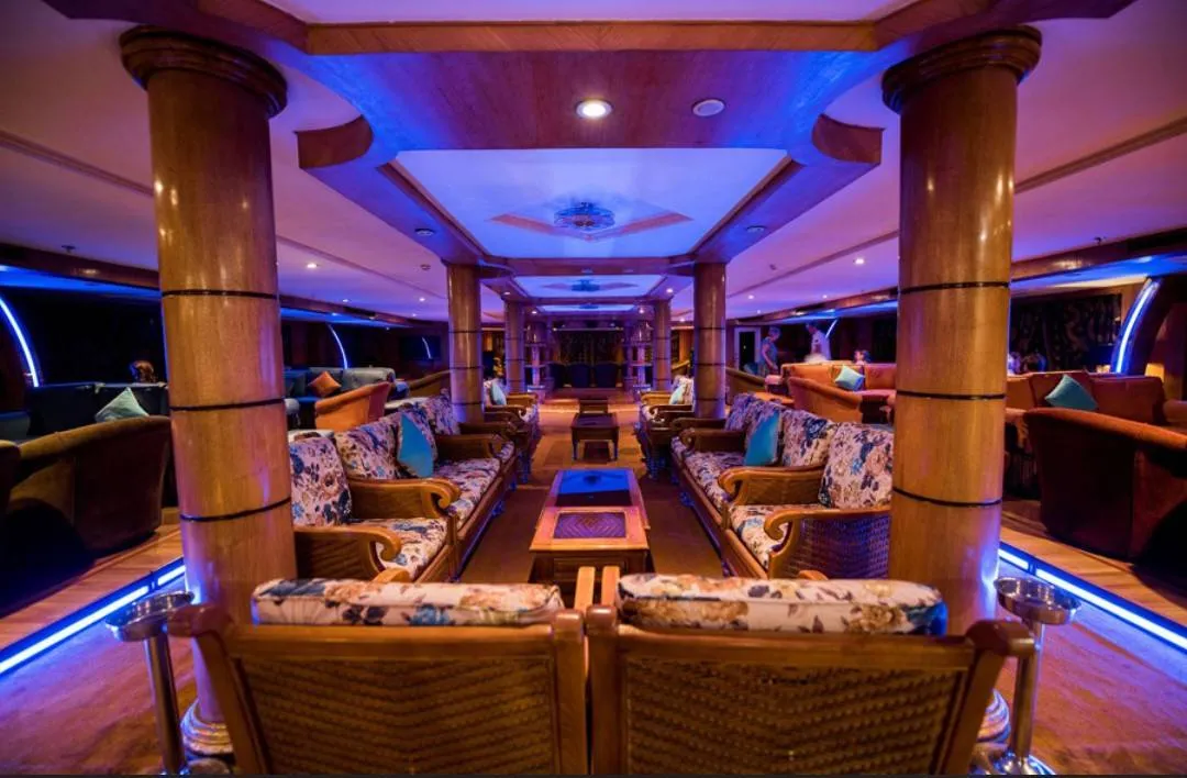 Lounge aboard the La Terrasse Nile Cruise Nile cruise