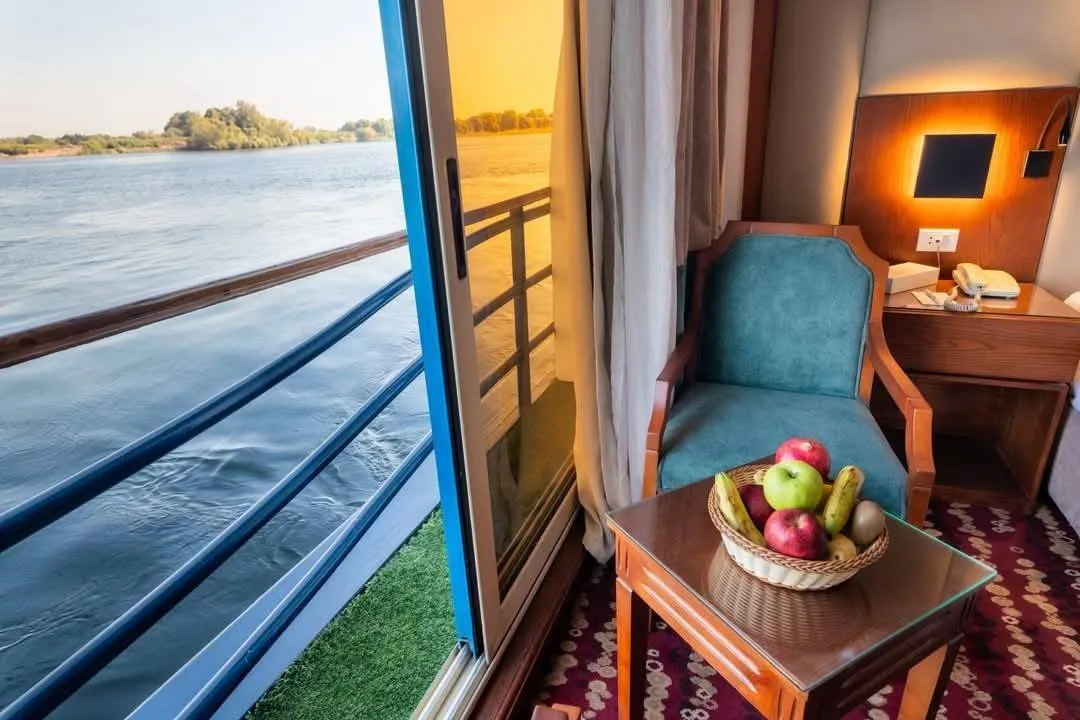 Cabin aboard the La Terrasse Nile Cruise Nile cruise