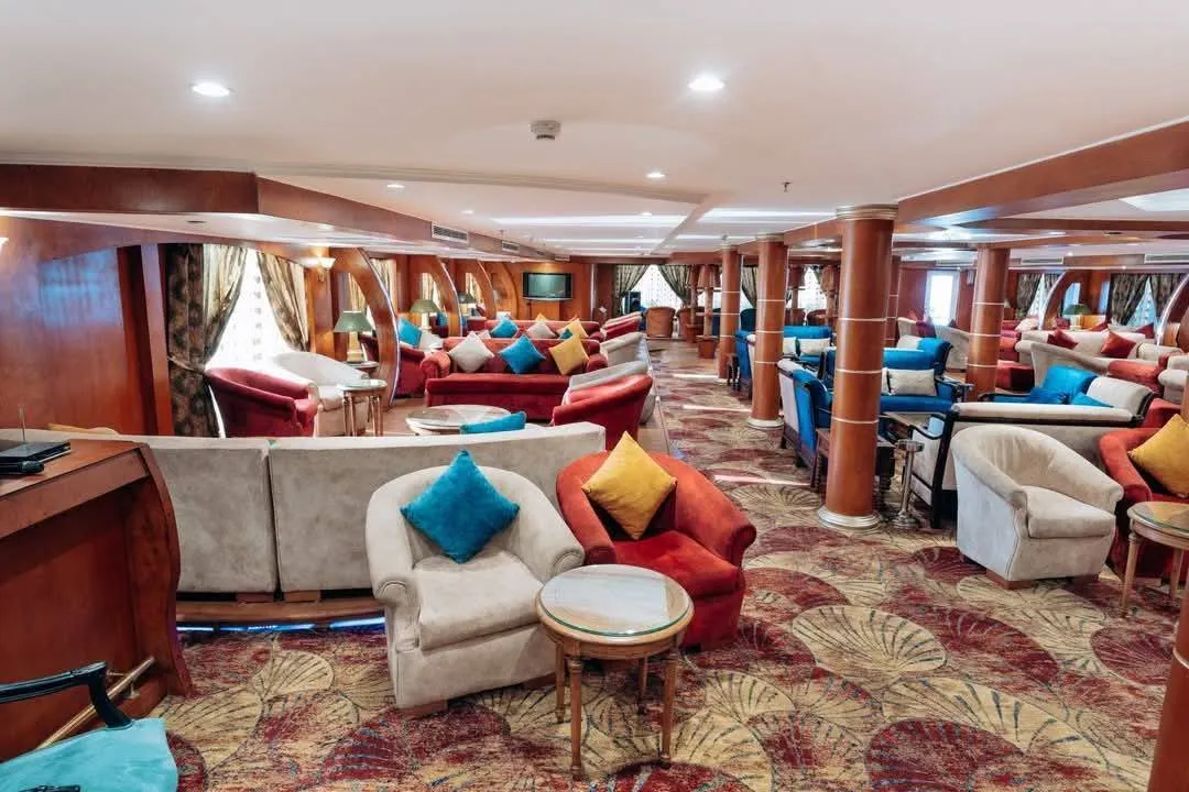 Lounge aboard the La Terrasse Nile Cruise Nile cruise