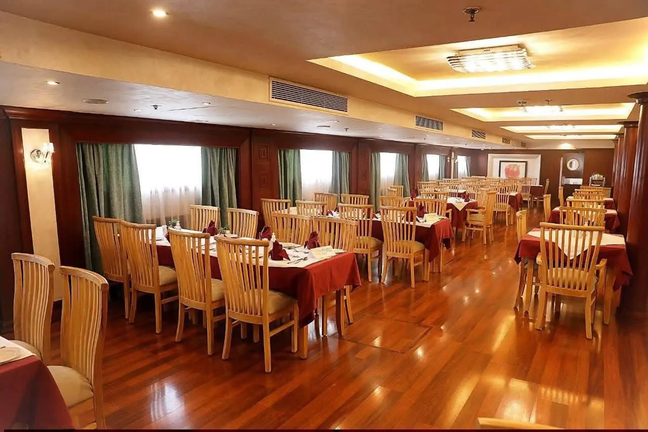 Restaurant aboard the Amwaj Living Stone Nile Cruise Nile cruise