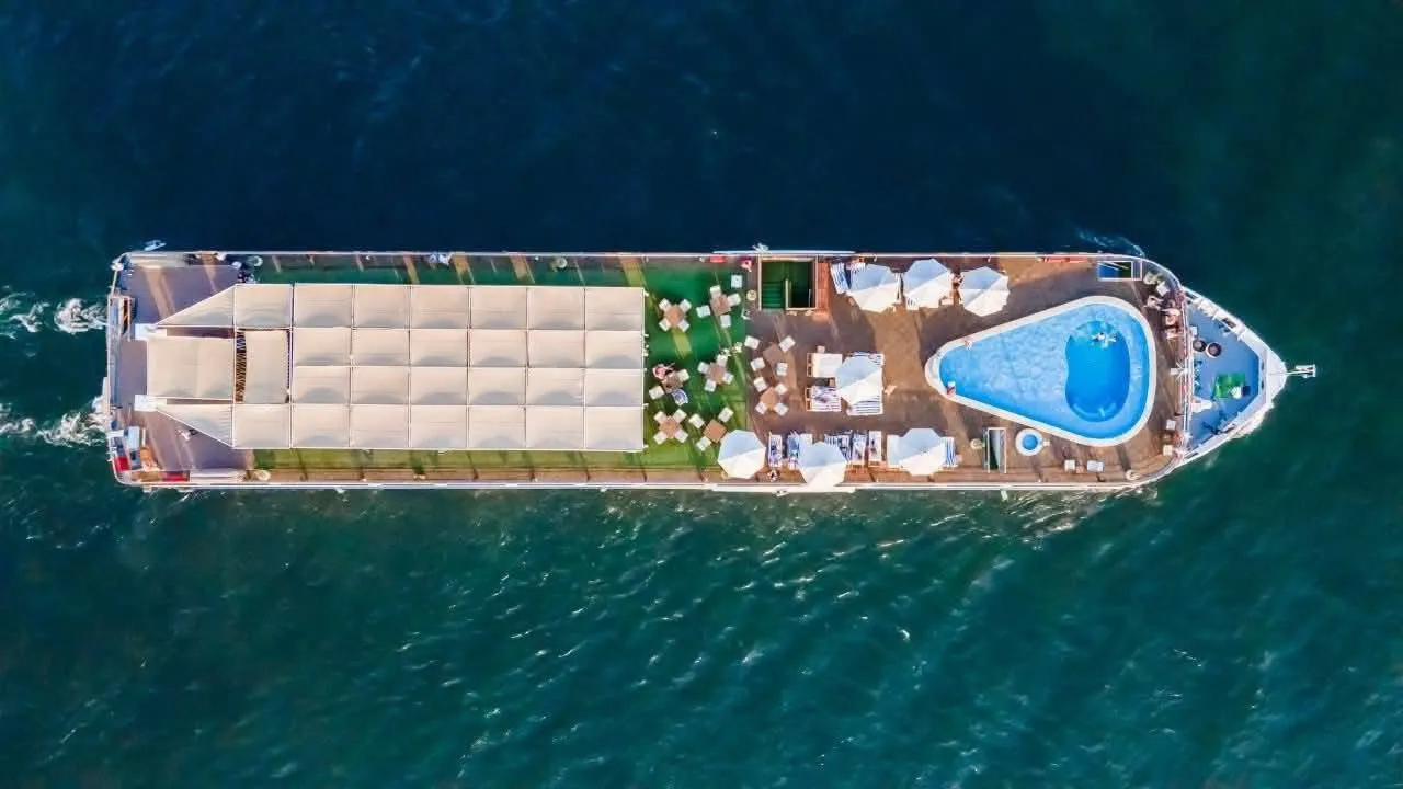 Exterior view of the Amwaj Living Stone Nile Cruise Nile cruise ship