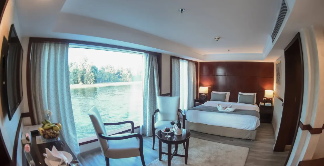 Suite aboard the Amwaj Living Stone Nile Cruise Nile cruise
