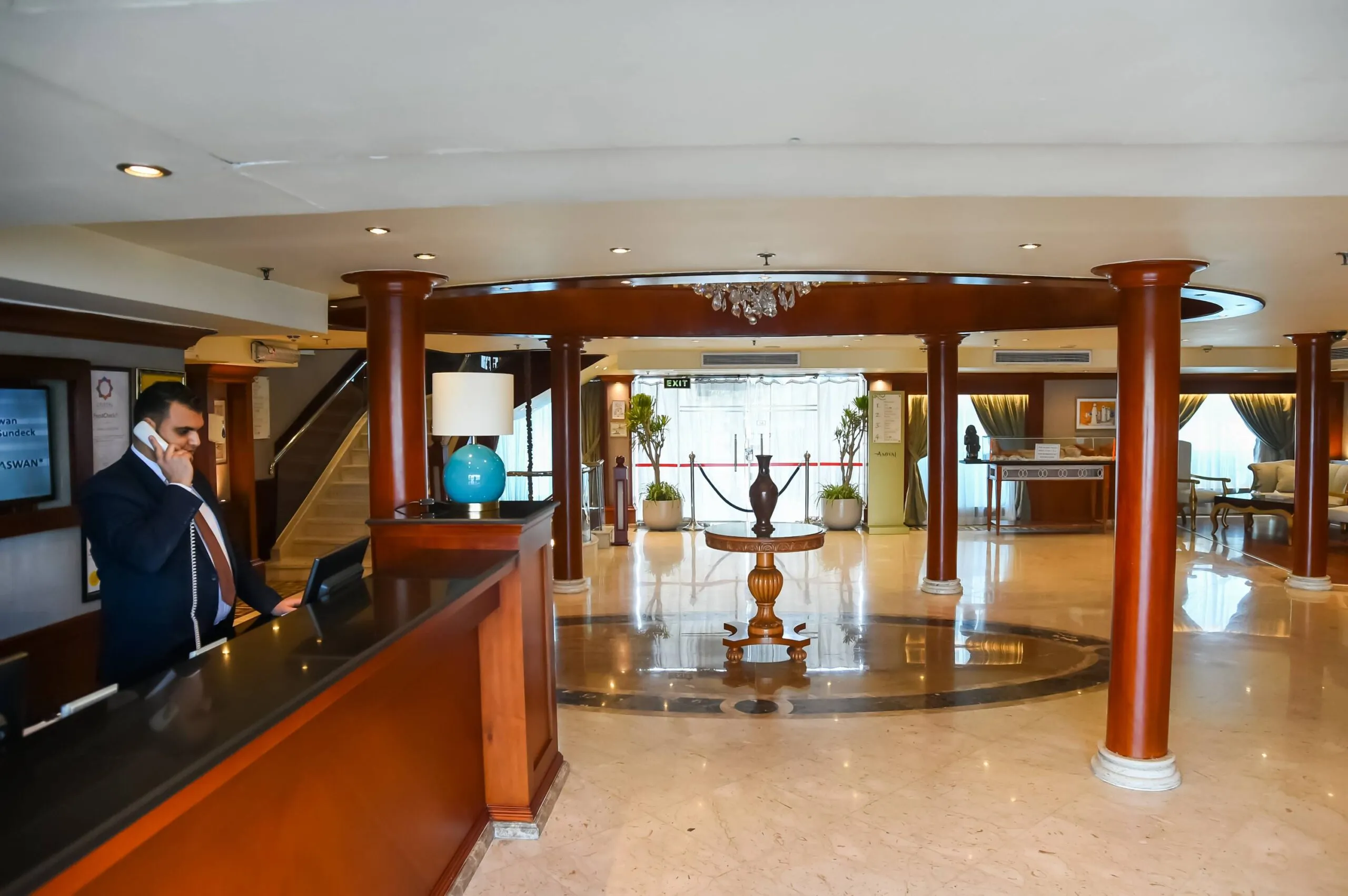Lobby of the Amwaj Living Stone Nile Cruise Nile cruise