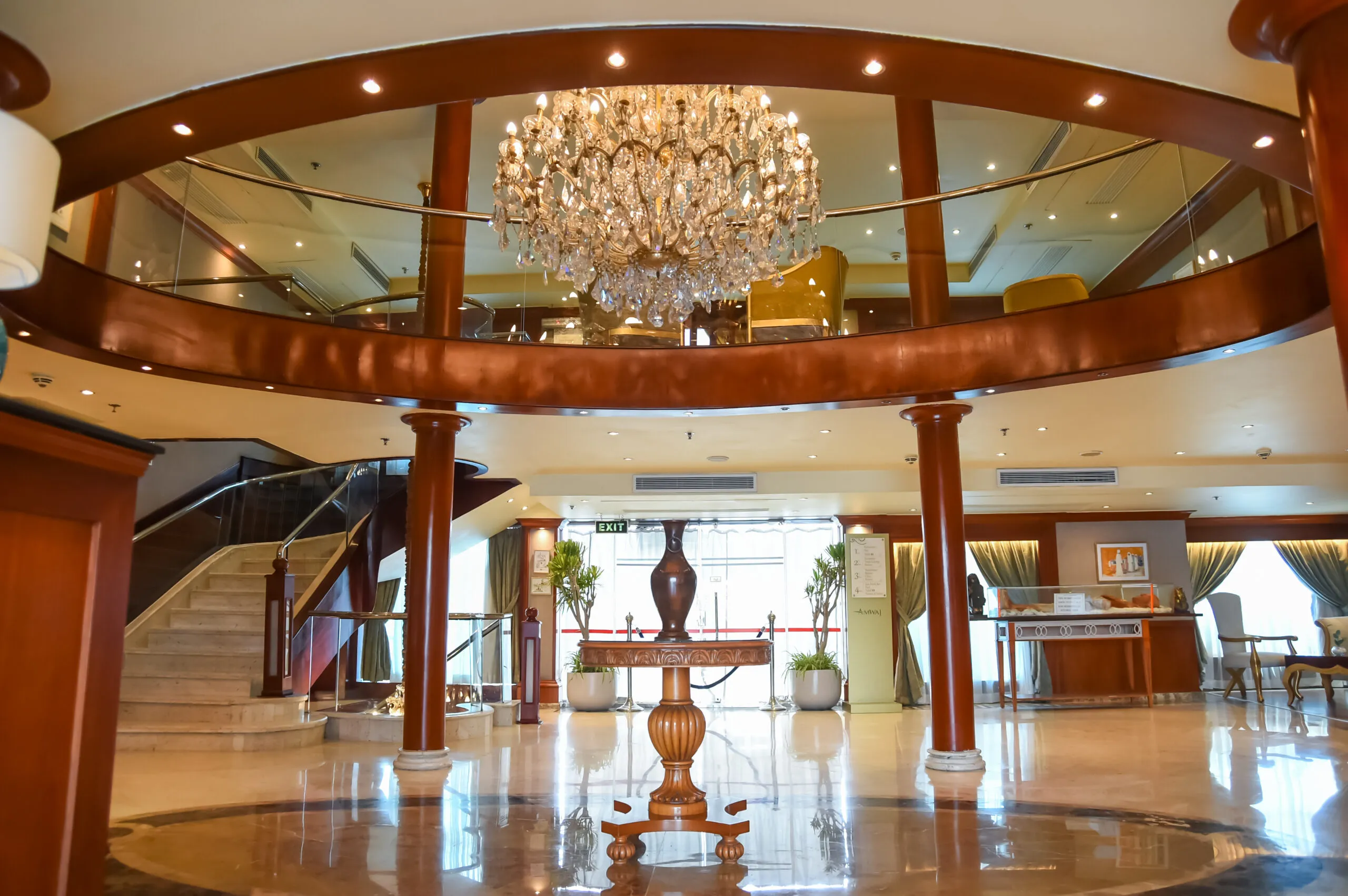 Lobby of the Amwaj Living Stone Nile Cruise Nile cruise